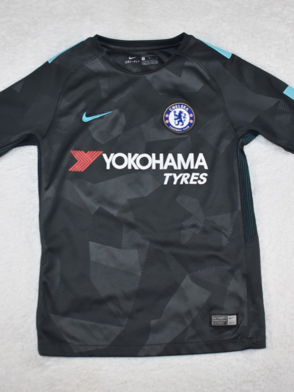 Nike Chelsea FC 2017/18 third football Jersey Youth's Size S Omega Blue Yokohama